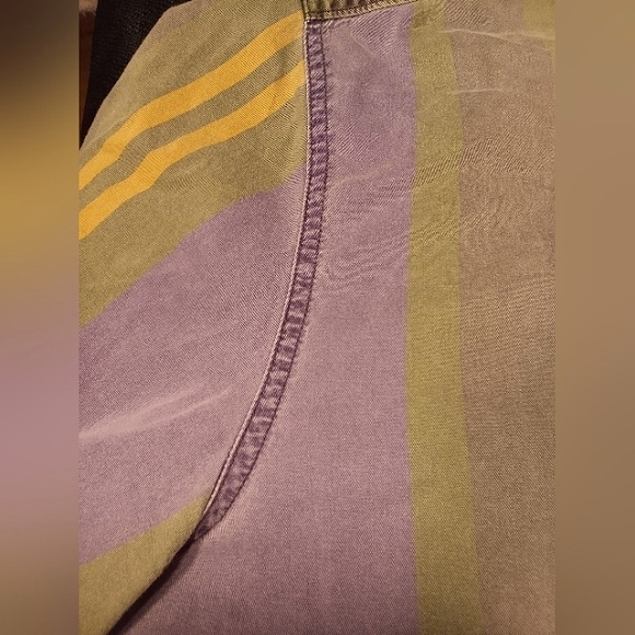 XXL UO '90s College Stripe Short Sleeve Button-Down Shirt - Picture 9 of 10